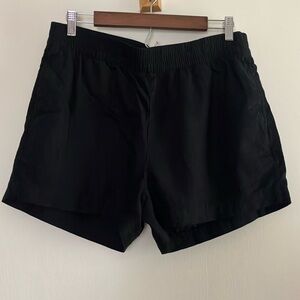 Old Navy Linen Blend Black High Waisted 3 inch inseam Shorts size Large